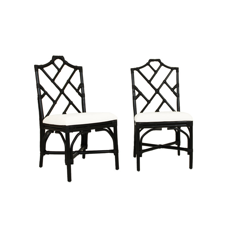 Apollon Rattan Cross Back Dining Chairs & Reviews Birch Lane